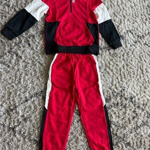 PatPat Red Black and White Colorblock Joggers for Kids